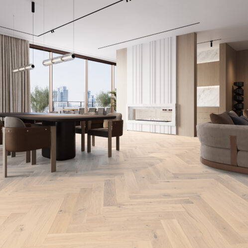 Eiche Cappuccino Fischgrät 130